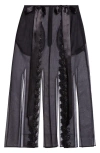Simone Rocha Ribbon Daisy Chain Multi Slit Midi Skirt In Black