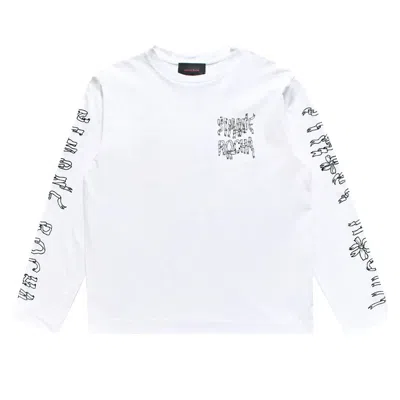 Pre-owned Simone Rocha Ribbon Logo Long-sleeve T-shirt 'white/black' | Men's Size Xl