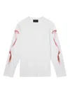 Simone Rocha Ribbon Long-sleeve Sweatshirt In White