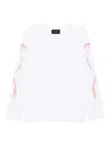 Simone Rocha Ribbon-printed T-shirt In White