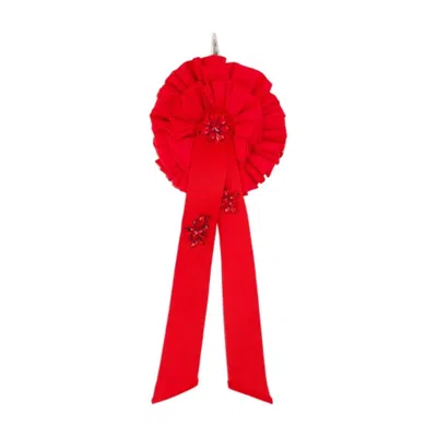 Simone Rocha Ribbon Rosette Coin Purse In Red