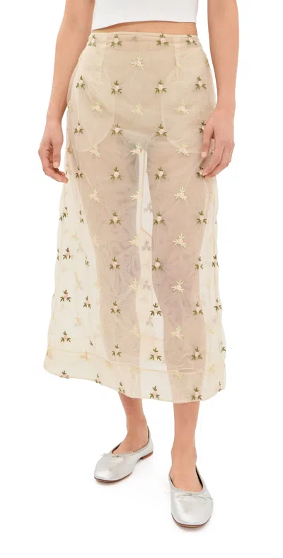 Simone Rocha Ripple Skirt Nude In Neutral