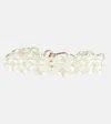 Simone Rocha Rope Faux Pearl Choker In White