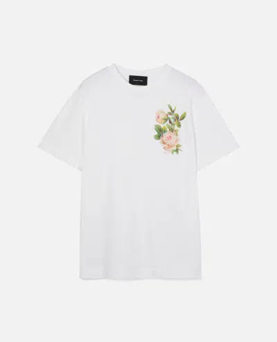 Simone Rocha Rose Banquet Print T-shirt In White