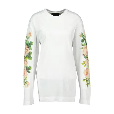 SIMONE ROCHA ROSE BANQUET T SHIRT - COTTON - WHITE