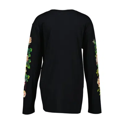 Simone Rocha Rose Banquet T Shirt In Black
