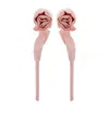 Simone Rocha Rose Drop Earrings In Pink