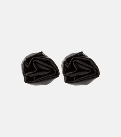 Simone Rocha Rose Earrings In Black