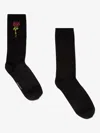 Simone Rocha Rose-embroidered Socks In Black
