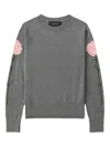 Simone Rocha Floral-motif Sweater In 灰色