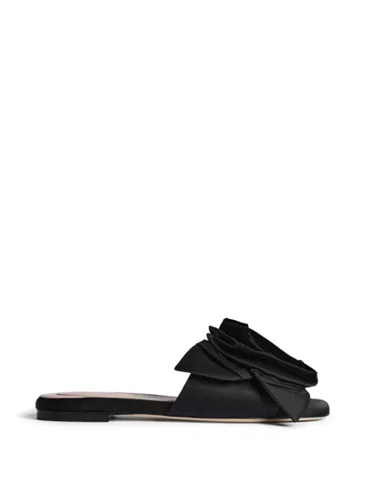 Simone Rocha Rosette Sandals In Black