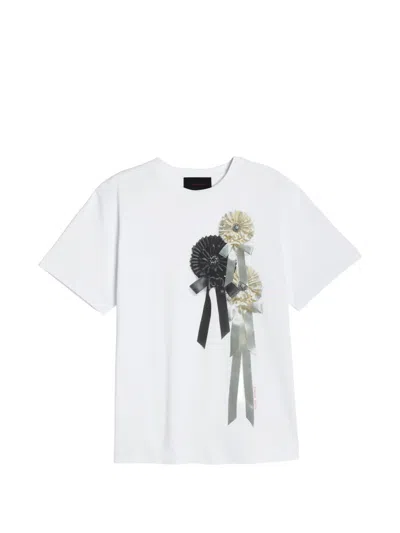Simone Rocha Rosette-print T-shirt In White