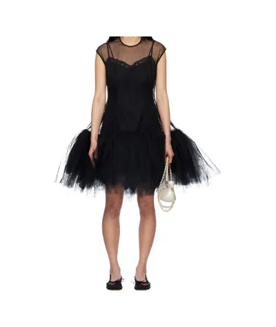 Simone Rocha Round-neck Dress In Black