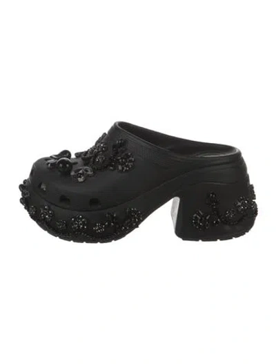 Pre-owned Simone Rocha Rubber Mules In Black
