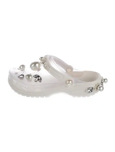 Pre-owned Simone Rocha Rubber Mules In White