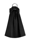Simone Rocha Womens Black Ruched Balloon Woven Midi Dress In Black
