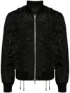Simone Rocha Ruched Bomber Jacket In 黑色