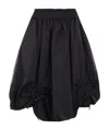 Simone Rocha Black Ruched Midi Skirt In Black