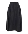 Simone Rocha Ruched Zipped Midi Skirt In Black