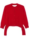 Simone Rocha Open-back Cardigan In Rot