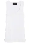 Simone Rocha Ruffle Frill Tank Top In White