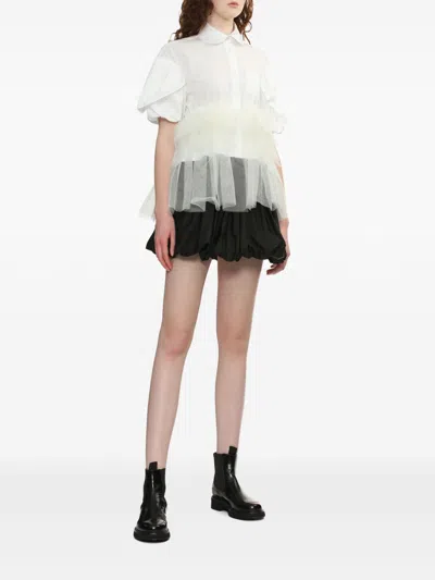 Simone Rocha Ruffle-detail Blouse In 白色