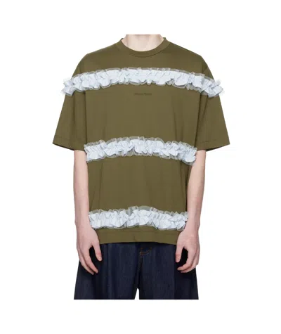 SIMONE ROCHA RUFFLE-DETAIL T-SHIRT