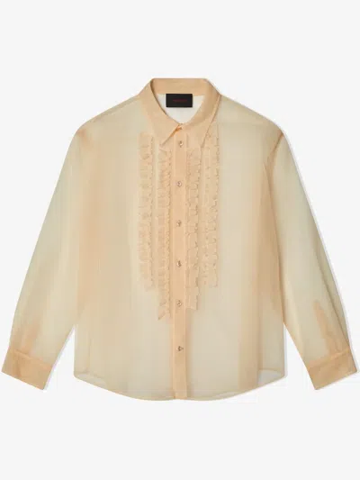 Simone Rocha Ruffle-detailing Shirt In Neutrals