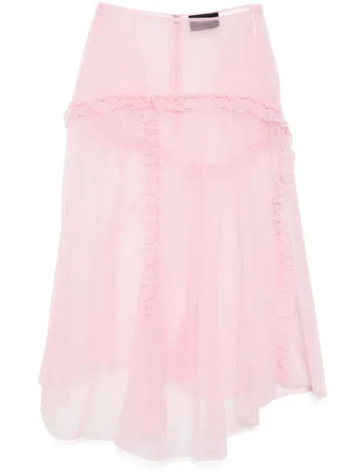 Simone Rocha Ruffle-details Skirt In Pink