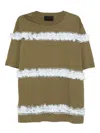 Simone Rocha Ruffle-embellished Cotton T-shirt In Multi