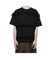 Simone Rocha Ruffle Frill T-shirt In Black