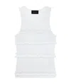 Simone Rocha Ruffle Frill Tank Top In White