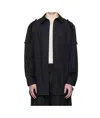 Simone Rocha Ruffle Shoulder Patch Tunic Shirt In Black