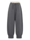 Simone Rocha Frilly  Drawstring Track Pants In Grey