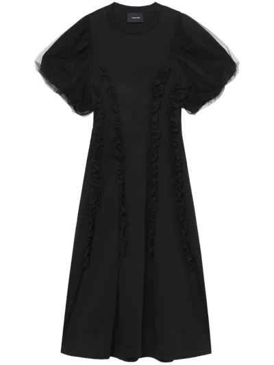 Simone Rocha Black Puff Sleeve Midi Dress