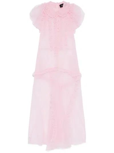SIMONE ROCHA RUFFLED MULTI-SEAM MAXI DRESS