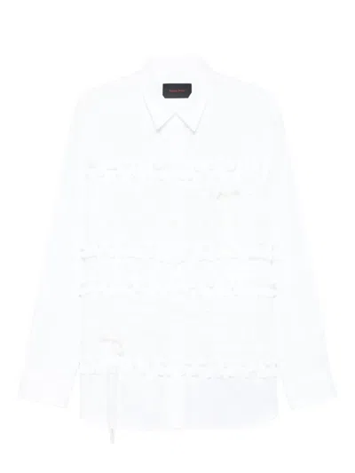 SIMONE ROCHA RUFFLED POPLIN SHIRT
