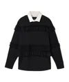 Simone Rocha Ruffled Rugby Polo Shirt In Black