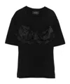 Simone Rocha Ruffled Satin-panel T-shirt In Multi