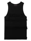 Simone Rocha Ruffled Tank Top In 黑色