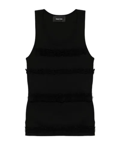 Simone Rocha Ruffled Tank Top In Black