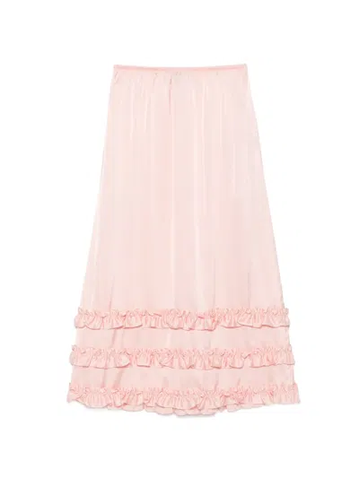 Simone Rocha Ruffled Tiered Maxi Skirt In Pink