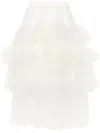 Simone Rocha Womens White Tutu Ruffled Woven Midi Skirt In White