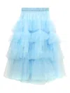 Simone Rocha Ruffled Tulle Skirt In Blue