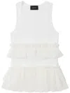 Simone Rocha Ruflled Detailing Tank Top In White