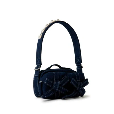Simone Rocha Sac Bandoulière À Naud Perlé In Blue