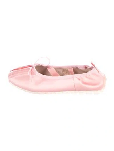 Pre-owned Simone Rocha Satin Ballet Flats In Pink