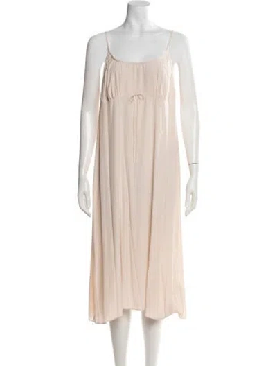 Pre-owned Simone Rocha Scoop Neck Midi Length Dress W/ Tags In Neutrals