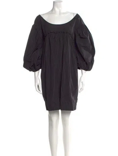Pre-owned Simone Rocha Scoop Neck Mini Dress In Black