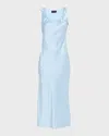 Simone Rocha Scoop-neck Satin Maxi Camisole Dress In Blue
